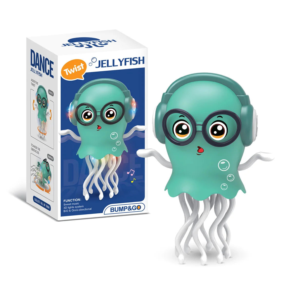 Magical Dancing Octopus Toy – Smart LED Music Crawling Baby Toy (Dance Jellyfish Edition).