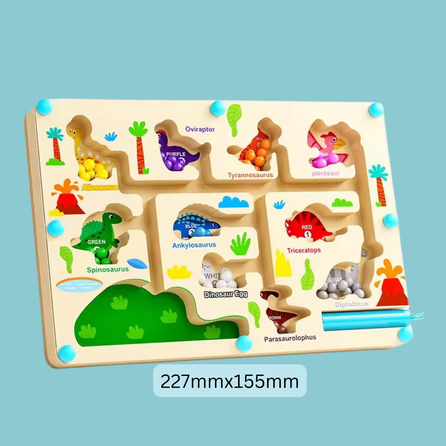 Florenelle™ Montessori Color & Number Board – Magnetic Bead Maze Game for Kids (3–6 yrs)