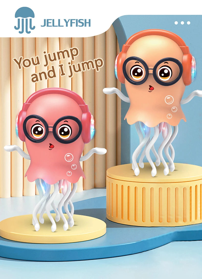 Magical Dancing Octopus Toy – Smart LED Music Crawling Baby Toy (Dance Jellyfish Edition).