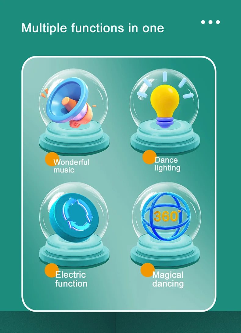 Magical Dancing Octopus Toy – Smart LED Music Crawling Baby Toy (Dance Jellyfish Edition).