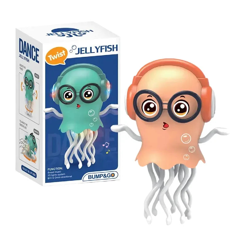 Magical Dancing Octopus Toy – Smart LED Music Crawling Baby Toy (Dance Jellyfish Edition).