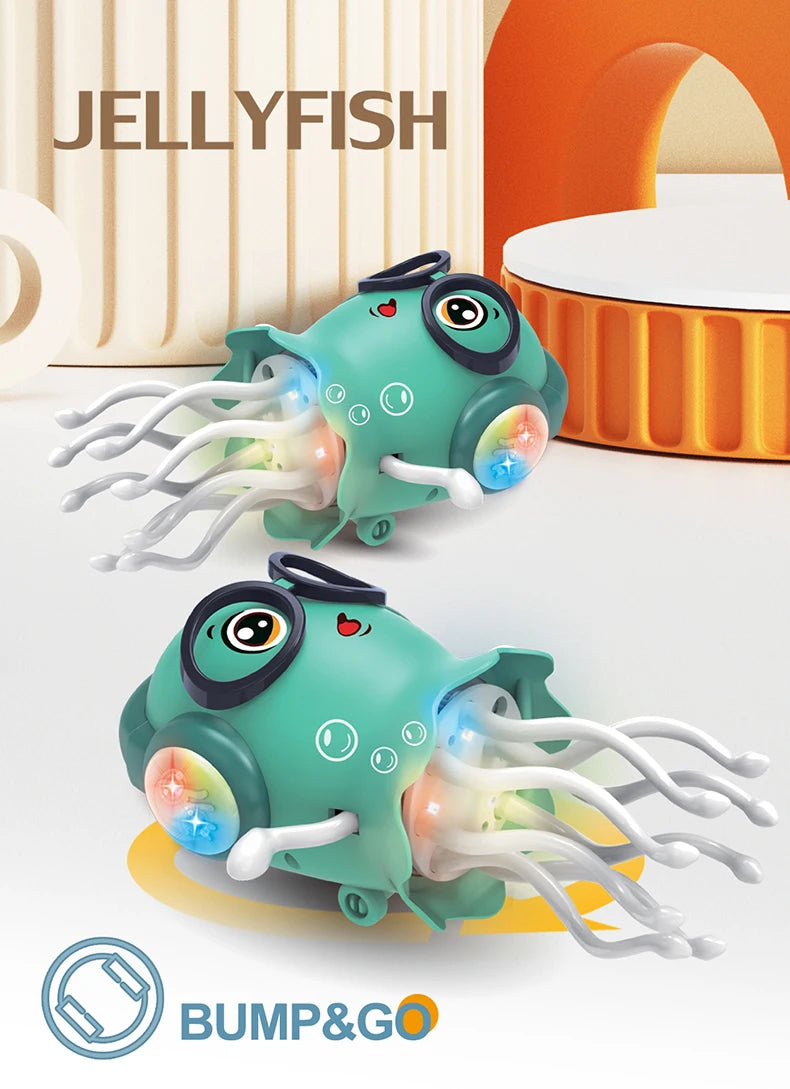 Magical Dancing Octopus Toy – Smart LED Music Crawling Baby Toy (Dance Jellyfish Edition).