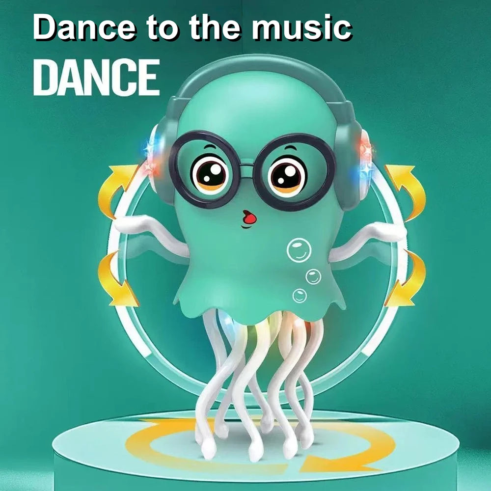 Magical Dancing Octopus Toy – Smart LED Music Crawling Baby Toy (Dance Jellyfish Edition).